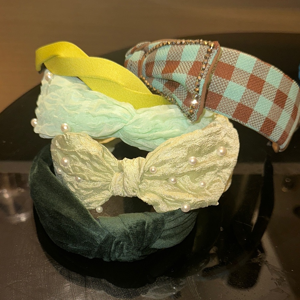 Green Headband Set of 5